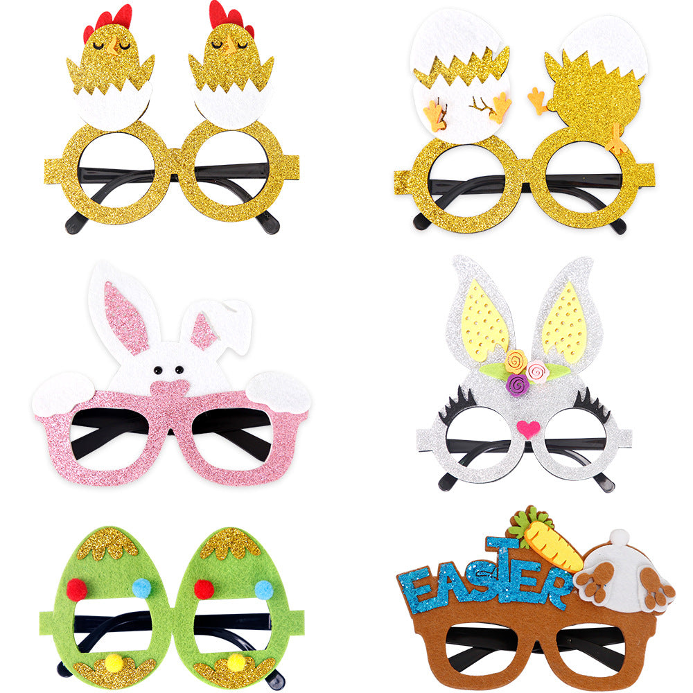 Wholesale Plastic Easter Chick Bunny Egg Glasses Frame